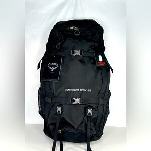 Osprey Farpoint Trek 55 Backpack NWT Air/ Rain Cover Hiking Travel